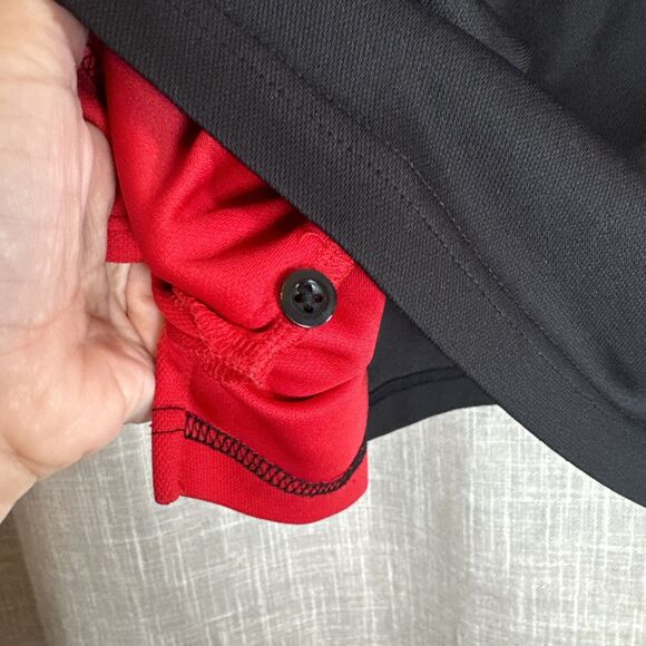 Caseys Shirt Mens Size Large Black Red Short Sleeve Polo Employee Uniform - Picture 7 of 9